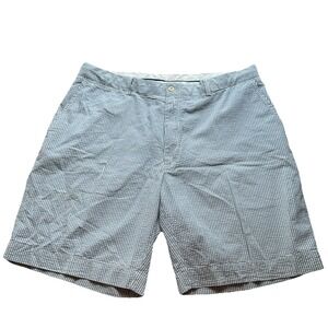 Polo By Ralph Lauren Men's Size 40 Blue Striped Seersucker Chino Short 9" Inseam